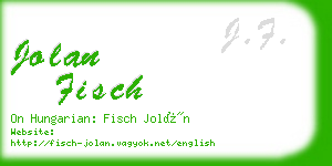 jolan fisch business card